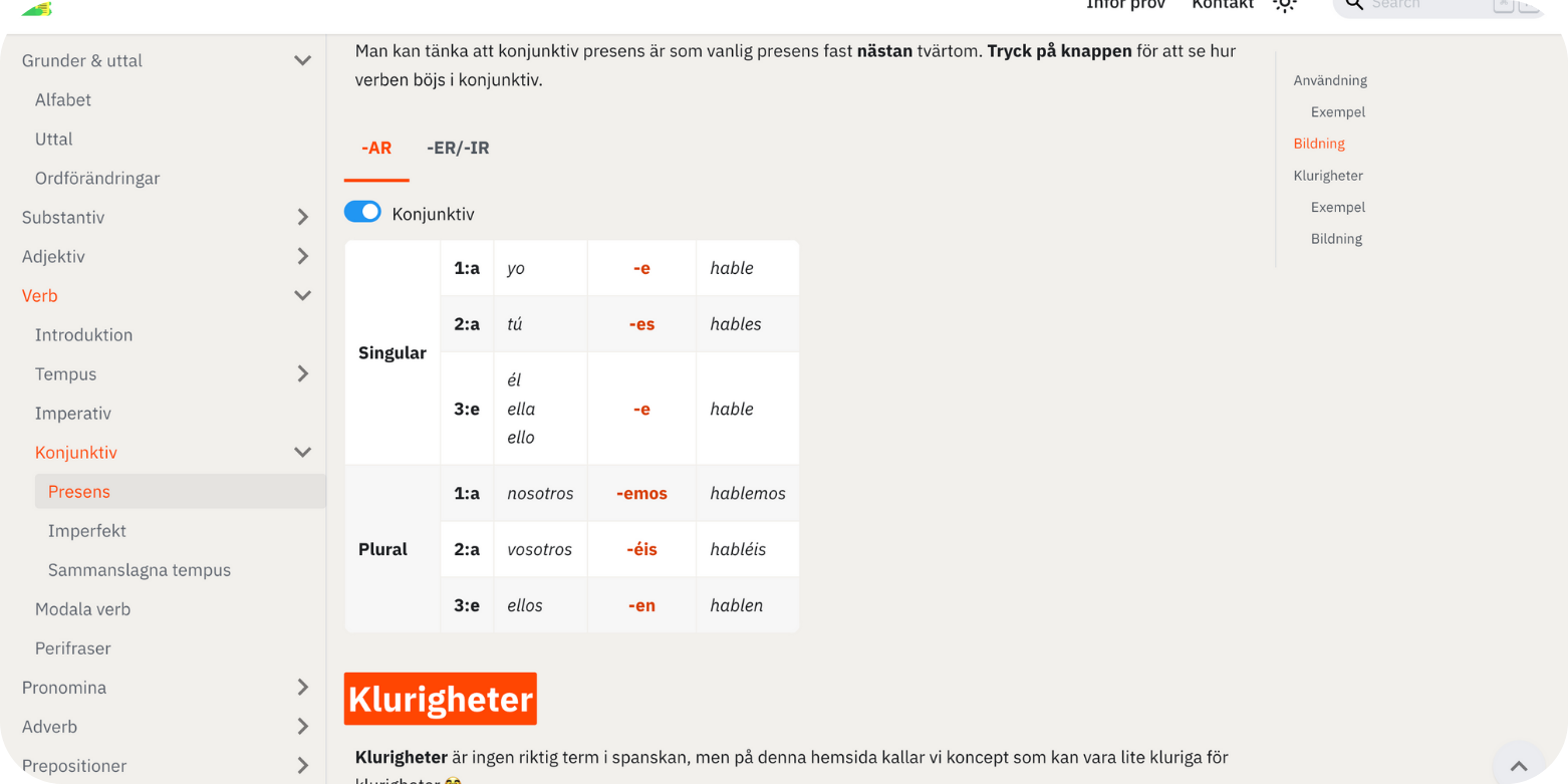 Spanish Grammar Reference preview